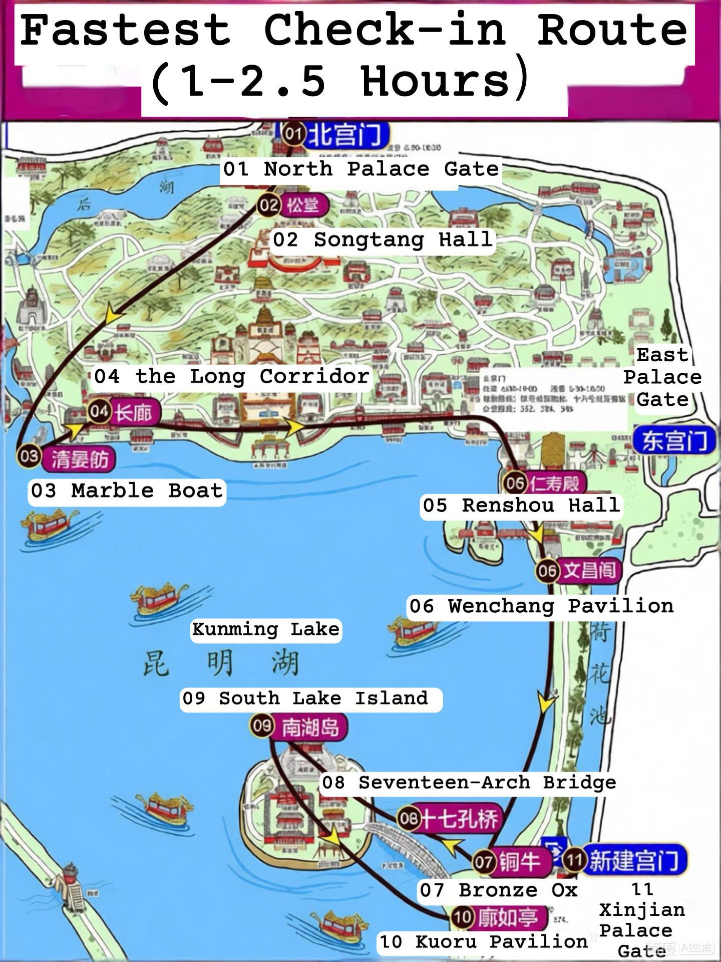 Summer Palace Tour Map